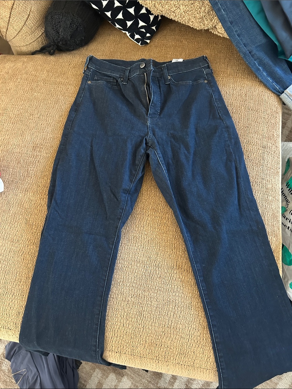 Women’s Dark Blue High Rise Flare-Leg Jeans